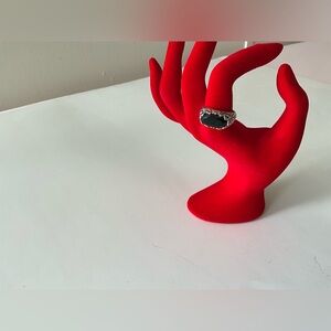 New Old Stock Black Onyx 925 Statement Ring Size 9 UNTESTED